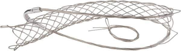 Woodhead Electrical - 1-1/2 to 1.74 Inch Cable Diameter, Tinned Bronze, Single Loop Support Grip - 30 Inch Long, 1,680 Lb. Breaking Strength, 18 Inch Mesh Length - Best Tool & Supply