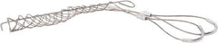 Woodhead Electrical - 1/2 to 0.61 Inch Cable Diameter, Tinned Bronze, Double Loop Support Grip - 18 Inch Long, 770 Lb. Breaking Strength, 11 Inch Mesh Length - Best Tool & Supply