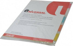 UNIVERSAL - 8-1/2 x 11" 5 Tabs, Single Sided Clear Mylar Reinforced Binding Edge, Insertable Tab Economy Indexes - Multicolor Tabs, Buff Folder - Best Tool & Supply