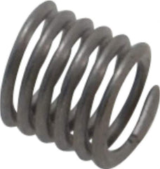 Heli-Coil - #8-32 UNC, 0.246" OAL, Free Running Helical Insert - 6 Free Coils, Tanged, Titanium, Bright Finish, 1-1/2D Insert Length - Best Tool & Supply