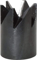 Made in USA - 90° Included Angle, 3/8-24" Hole Thread, Chamfer Edge, High Speed Steel, Outer Tube Edge Finishing Cutter - 7/8" Cutter Head Outside Diam, 1/2" Max Workpiece, 1-1/4" Long, 1/8" Threaded Hole Diam - Best Tool & Supply