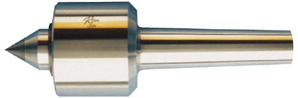 Riten - MT4 Taper Shank, 3-1/16" Head Diam Carbide Tipped Live Center - 5,000 Max RPM, 2-25/32" Head Length, 1-3/8" Point Diam, 1-13/16" Point Len, 1,000 Lb Max Workpc, 7/8" Tip Diam, Standard Point - Best Tool & Supply