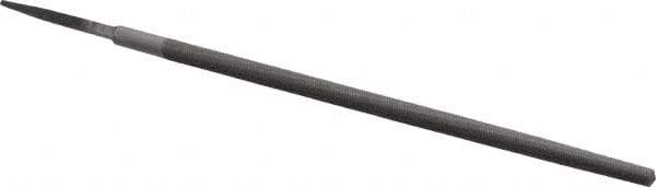 Value Collection - 8" Long, Second Cut, Round American-Pattern File - Double Cut, Tang - Best Tool & Supply