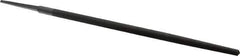 Value Collection - 12" Long, Smooth Cut, Round American-Pattern File - Double Cut, Tang - Best Tool & Supply