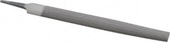 Value Collection - 8" Long, Second Cut, Half Round American-Pattern File - Double Cut, 7/32" Overall Thickness, Tang - Best Tool & Supply