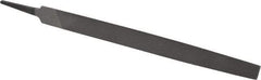 Value Collection - 10" Long, Smooth Cut, Half Round American-Pattern File - Double Cut, 9/32" Overall Thickness, Tang - Best Tool & Supply