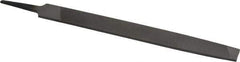 Value Collection - 8" Long, Second Cut, Mill American-Pattern File - Single Cut, 9/64" Overall Thickness, Tang - Best Tool & Supply