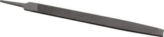 Value Collection - 12" Long, Second Cut, Mill American-Pattern File - Single Cut, 7/32" Overall Thickness, Tang - Best Tool & Supply