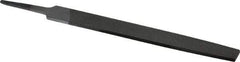 Value Collection - 6" Long, Smooth Cut, Flat American-Pattern File - Double Cut, 5/32" Overall Thickness, Tang - Best Tool & Supply