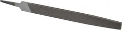 Value Collection - 8" Long, Second Cut, Flat American-Pattern File - Double Cut, 7/32" Overall Thickness, Tang - Best Tool & Supply