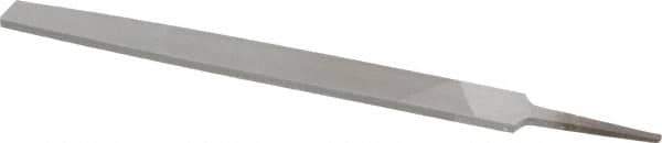 Value Collection - 8" Long, Smooth Cut, Flat American-Pattern File - Double Cut, 7/32" Overall Thickness, Tang - Best Tool & Supply