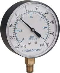 Value Collection - 2" Dial, 1/4 Thread, 0-200 Scale Range, Pressure Gauge - Lower Connection Mount, Accurate to 3-2-3% of Scale - Best Tool & Supply