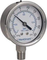 Value Collection - 4" Dial, 1/4 Thread, 0-1,000 Scale Range, Pressure Gauge - Lower Connection Mount, Accurate to 0.01% of Scale - Best Tool & Supply