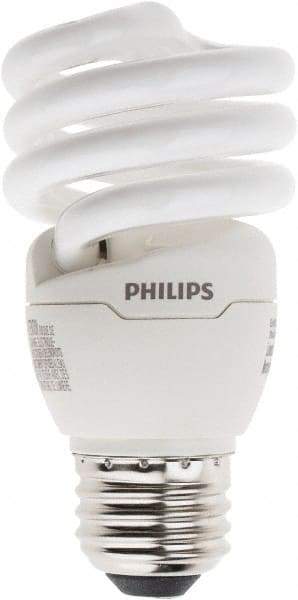 Philips - 13 Watt Fluorescent Residential/Office Medium Screw Lamp - 4,100°K Color Temp, 900 Lumens, 120 Volts, EL/mDT, 10,000 hr Avg Life - Best Tool & Supply