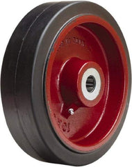 Hamilton - 10 Inch Diameter x 3 Inch Wide, Rubber on Cast Iron Caster Wheel - 1,000 Lb. Capacity, 3-1/4 Inch Hub Length, 1 Inch Axle Diameter, Straight Roller Bearing - Best Tool & Supply