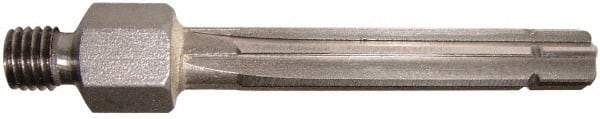 Alvord Polk - 7.07mm High Speed Steel 6 Flute Chucking Reamer - Straight Flute, 1/4-28 Threaded Shank, 1-1/2" Flute Length, 2-3/8" OAL - Best Tool & Supply