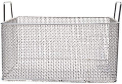 Marlin Steel Wire Products - 12" Deep, Rectangular Stainless Steel Mesh Basket - 1/4" Perforation, 18" Wide x 9" High - Best Tool & Supply