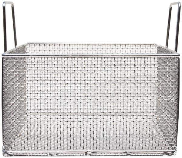 Marlin Steel Wire Products - 14" Deep, Square Stainless Steel Mesh Basket - 1/4" Perforation, 14" Wide x 8" High - Best Tool & Supply