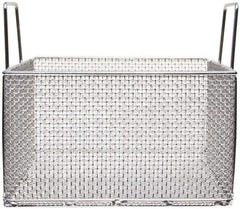 Marlin Steel Wire Products - 14" Deep, Square Stainless Steel Mesh Basket - 1/4" Perforation, 14" Wide x 8" High - Best Tool & Supply