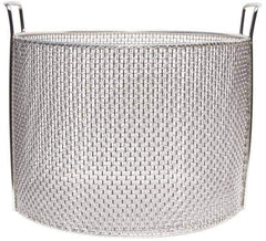 Marlin Steel Wire Products - Round Stainless Steel Mesh Basket - 1/4" Perforation, 14" Wide x 10" High - Best Tool & Supply