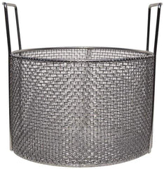 Marlin Steel Wire Products - Round Stainless Steel Mesh Basket - 1/4" Perforation, 12" Wide x 8" High - Best Tool & Supply