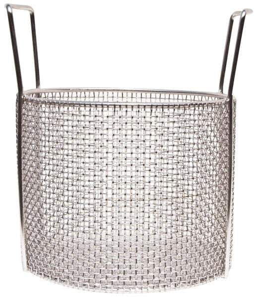 Marlin Steel Wire Products - Round Stainless Steel Mesh Basket - 1/4" Perforation, 10" Wide x 8" High - Best Tool & Supply