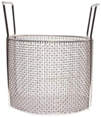 Marlin Steel Wire Products - Round Stainless Steel Mesh Basket - 1/4" Perforation, 10" Wide x 8" High - Best Tool & Supply