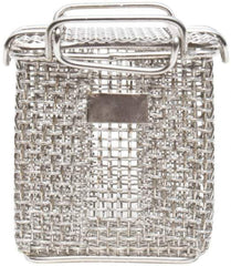 Marlin Steel Wire Products - 3-1/4" Deep, Rectangular Stainless Steel Mesh Basket - 5/32" Perforation, 3-3/8" Wide x 4" High - Best Tool & Supply