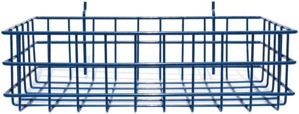 Marlin Steel Wire Products - 8" Deep, Rectangular Steel Peg Board/Slatwall Basket - 1-3/8" Perforation, 14" Wide x 4" High - Best Tool & Supply