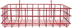 Marlin Steel Wire Products - 8" Deep, Rectangular Steel Peg Board/Slatwall Basket - 1-3/8" Perforation, 14" Wide x 4" High - Best Tool & Supply