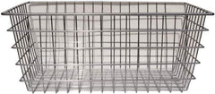 Marlin Steel Wire Products - 16" Deep, Rectangular Steel Wire Basket - 1-3/8" Perforation, 24" Wide x 10" High - Best Tool & Supply