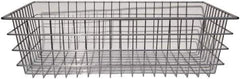 Marlin Steel Wire Products - 18" Deep, Rectangular Steel Wire Basket - 1-3/8" Perforation, 28" Wide x 8" High - Best Tool & Supply