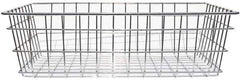 Marlin Steel Wire Products - 18" Deep, Rectangular Steel Wire Basket - 1-3/8" Perforation, 24" Wide x 8" High - Best Tool & Supply