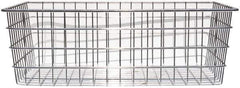 Marlin Steel Wire Products - 14" Deep, Rectangular Steel Wire Basket - 1-3/8" Perforation, 20" Wide x 6" High - Best Tool & Supply