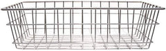 Marlin Steel Wire Products - 12" Deep, Rectangular Steel Wire Basket - 1-3/8" Perforation, 18" Wide x 5" High - Best Tool & Supply