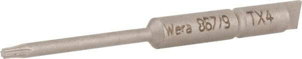 Wera - 4mm Drive, Torx Precision Screwdriver Bit - 1-3/4" OAL - Best Tool & Supply