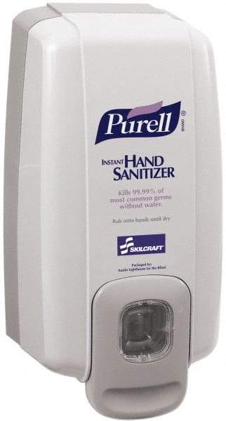 Ability One - 1000 mL Liquid Hand Sanitizer Dispenser - Plastic, Hanging, Gray - Best Tool & Supply