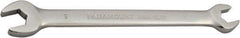 Paramount - 8mm x 9mm Standard Open End Wrench - 5-1/16" OAL, Double End, Full Polish Finish, 15° Head Angle - Best Tool & Supply