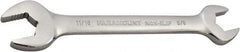 Paramount - 5/8" x 11/16" Standard Open End Wrench - 7-9/32" OAL, Double End, Full Polish Finish, 15° Head Angle - Best Tool & Supply