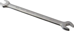 Paramount - 1/4" x 5/16" Standard Open End Wrench - 4-31/32" OAL, Double End, Full Polish Finish, 15° Head Angle - Best Tool & Supply