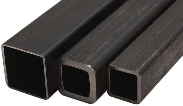 Value Collection - 3 Inch Square x 6 Ft. Long, Low Carbon Steel, Square Welded Tube - 0.12 Inch Wall Thickness, Low Carbon Grade - Best Tool & Supply