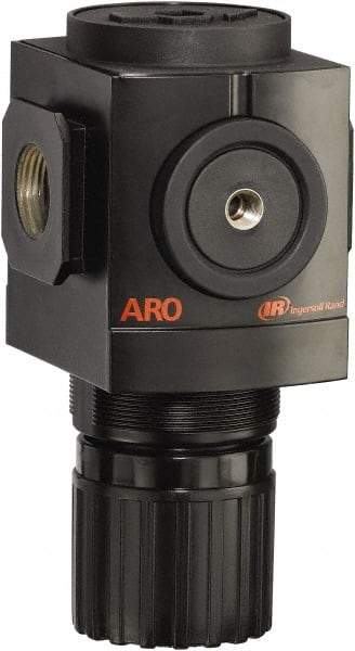 ARO/Ingersoll-Rand - 3/4 NPT Port, 290 CFM, Aluminum Heavy-Duty Regulator - 0 to 140 psi Range, 250 Max psi Supply Pressure, 1/8" Gauge Port Thread, 4.091" Wide x 7.223" High - Best Tool & Supply