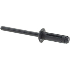 Value Collection - Large Flange Head Nylon Open End Blind Rivet - 5/32" to 1/4" Grip, 11/32" Head Diam, 21/32" Length Under Head, - Best Tool & Supply