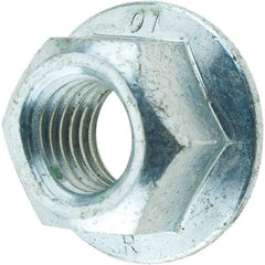 Value Collection - M10x1.50, 21mm Flange Diam, 11.5mm High, 15mm Across Flats, Flange Nut - Zinc Finish - Best Tool & Supply