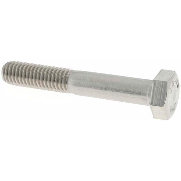 Hex Head Cap Screw: M8 x 1.25 x 50 mm, Grade 18-8 & Austenitic Grade A2 Stainless Steel Fully Threaded, 13 mm Hex, DIN 933