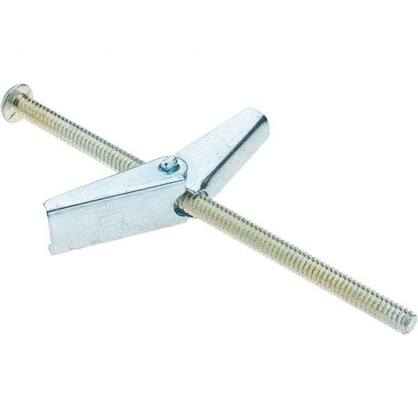 Value Collection - 3/16" Diam, 4" Long, Toggle Bolt Drywall & Hollow Wall Anchor - Steel, Use with Concrete/Masonry, Hollow Tile, Plaster & Wallboard - Best Tool & Supply