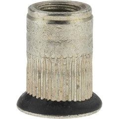 Value Collection - 1/4-28, 0.39 Insert Diam, 0.71" OAL, Sealed Head Open End Threaded Insert - 0.3906" Hole Diam, 1/2" Head Diam, Steel - Best Tool & Supply