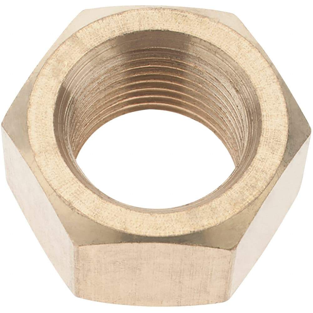 Value Collection - 3/4-18 UNF Brass Right Hand Hex Nut - 1-7/64" Across Flats, 41/64" High - Best Tool & Supply