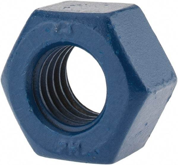 Value Collection - 1/2-13 UNC Steel Right Hand Heavy Hex Nut - 7/8" Across Flats, 0.4844" High, Zinc-Plated Finish - Best Tool & Supply