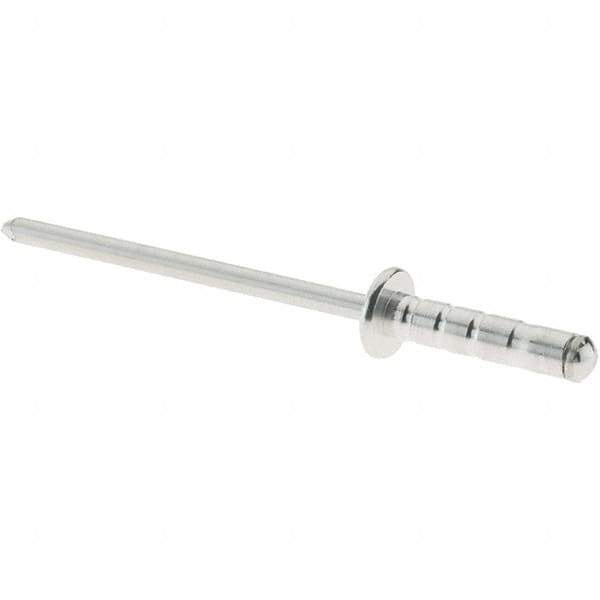 RivetKing - Dome Head Aluminum Multi Grip Blind Rivet - Steel Mandrel, 0.157" to 0.315" Grip, 0.468" Length Under Head, 1/8" Body Diam - Best Tool & Supply